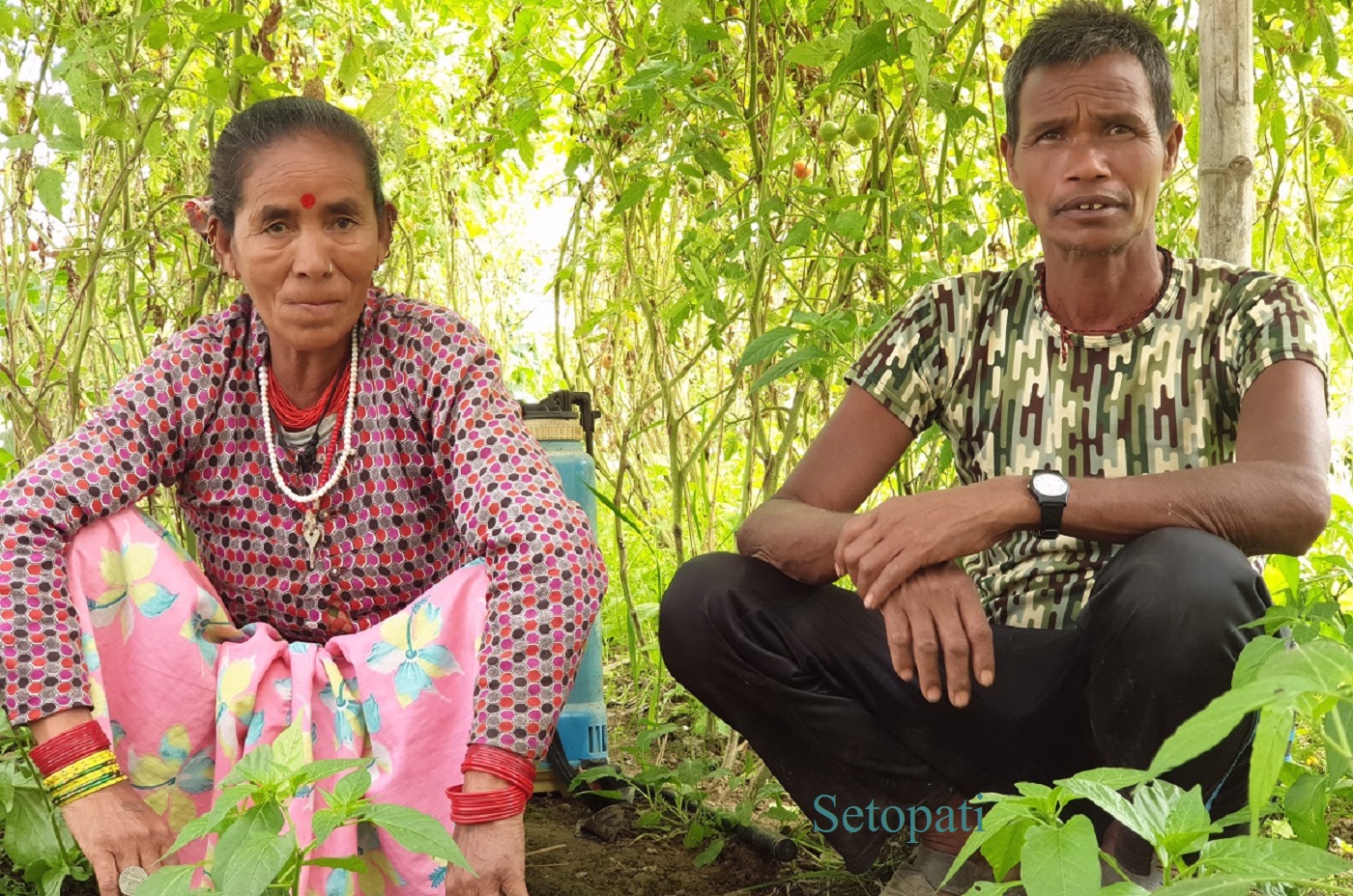 फुडन र सीताराम चौधरी। तस्बिरः प्रभाकर गौतम/सेतोपाटी